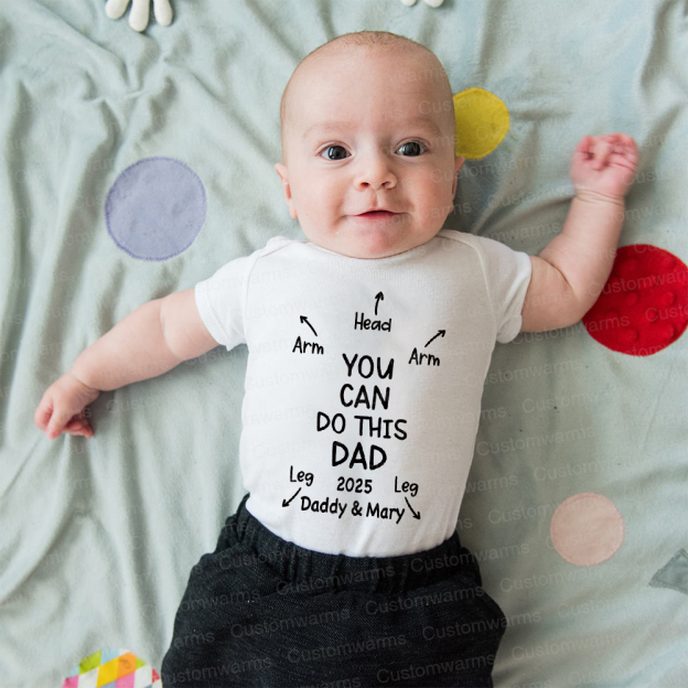 Personalized First Father's Day Daddy and Baby Outfit | CWFamily106
