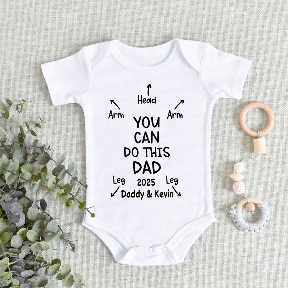 Personalized First Father's Day Daddy and Baby Outfit | CWFamily106