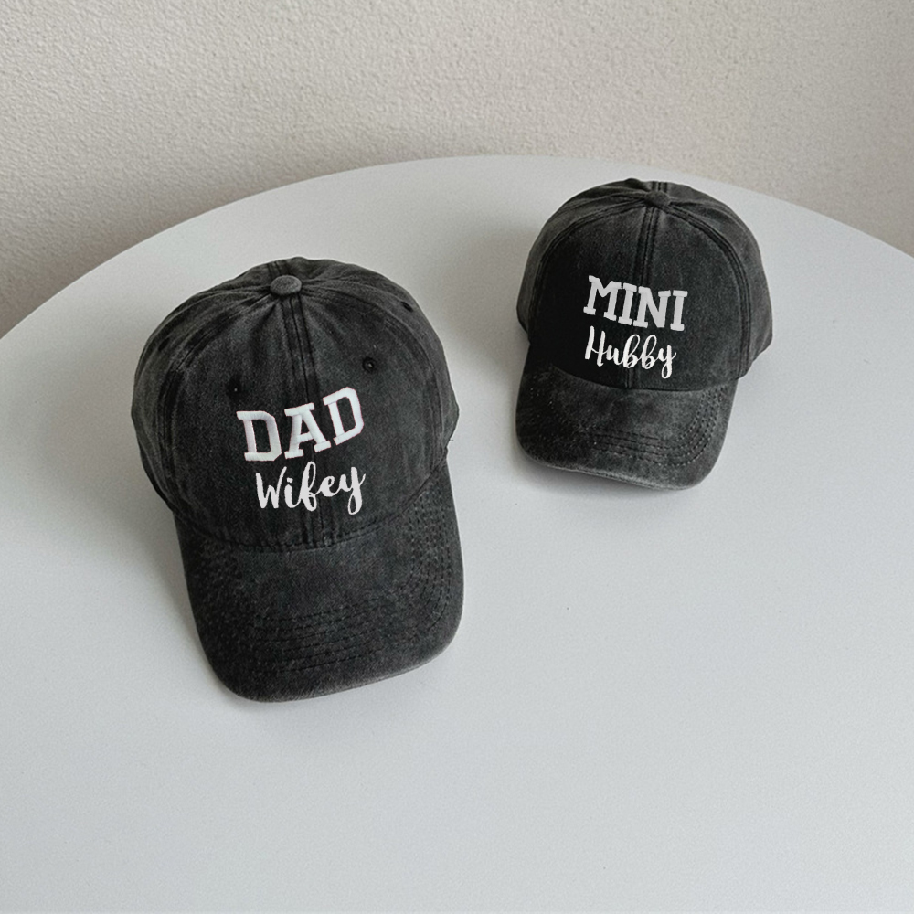 Personalized Embroidery Dad and Mini Matching Hat | CWBeach192