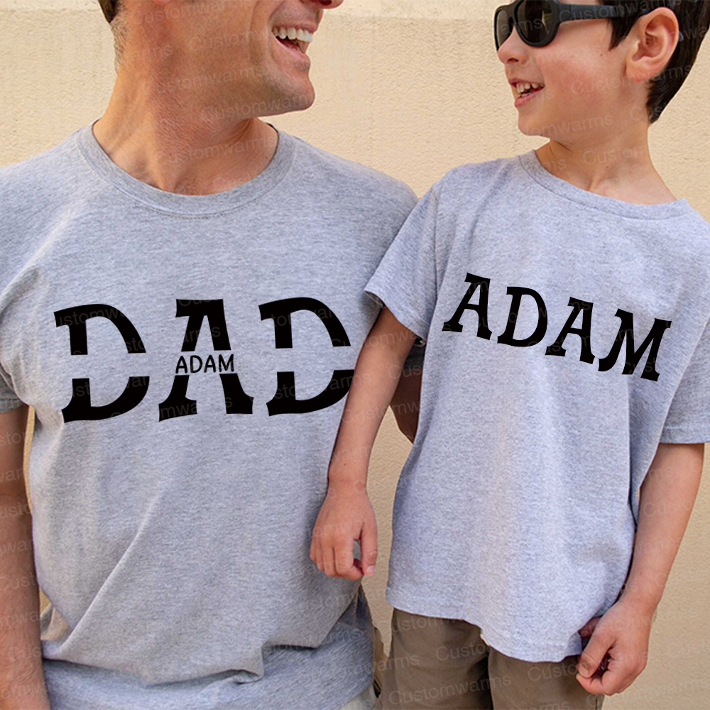 Personalized First Father's Day Daddy and Me Outfit | CWFamily108