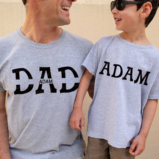 Personalized First Father's Day Daddy and Me Outfit | CWFamily108