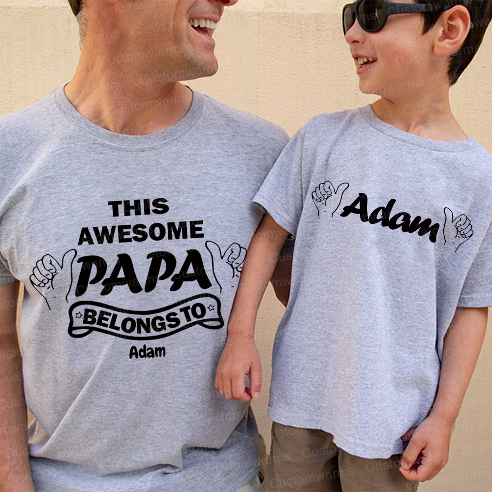 Personalized First Father's Day Daddy and Me Outfit | CWFamily110