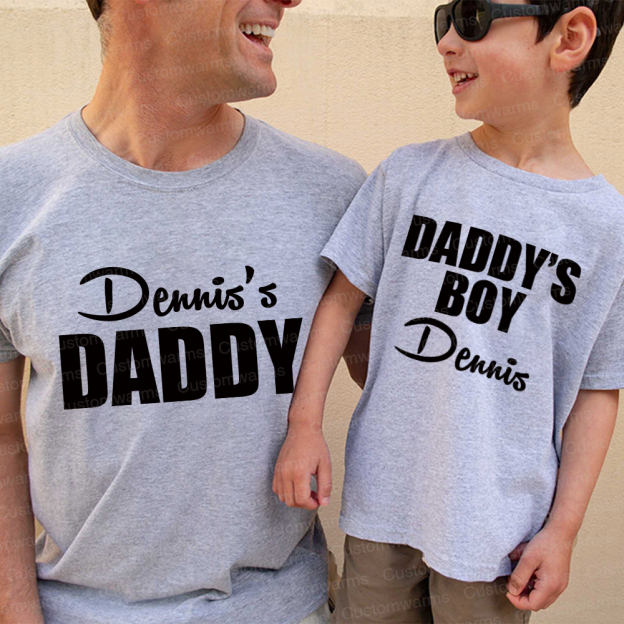 Personalized First Father's Day Daddy and Me Outfit | CWFamily113