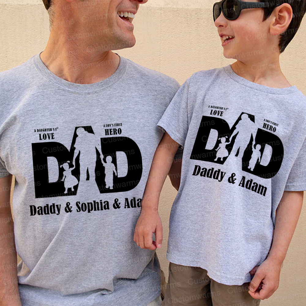 Personalized First Father's Day Daddy and Me Outfit | CWFamily114