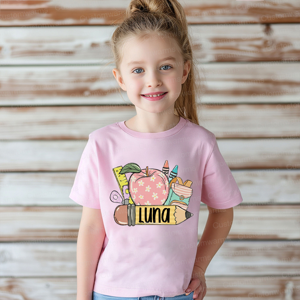 Personalized First Day Of Back To School Shirt | CWSchool02