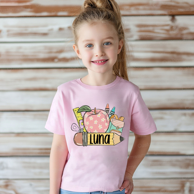 Personalized First Day Of Back To School Shirt | CWSchool02