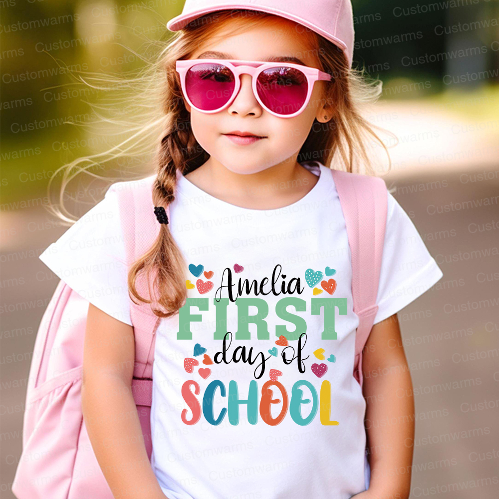 Personalized First Day Of Back To School Shirt | CWSchool27