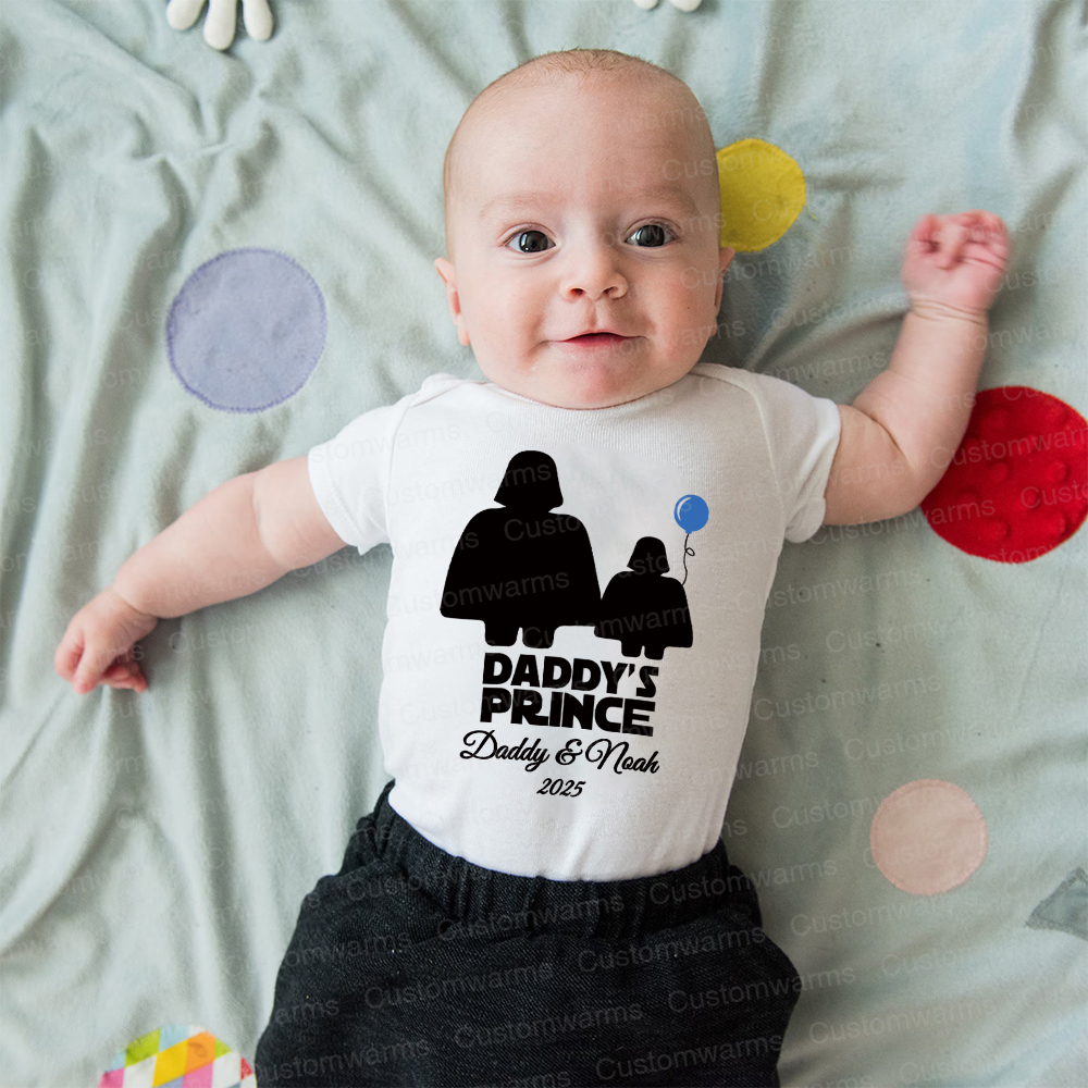 Personalized First Father's Day Daddy and Baby Outfit | CWFamily103