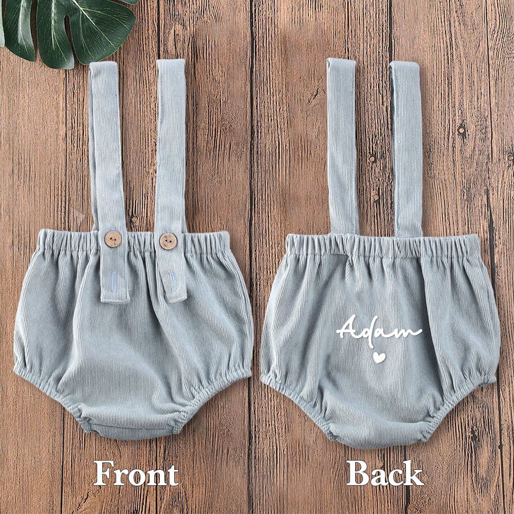 Personalized Baby Shower Corduroy Romper | CWBaby263
