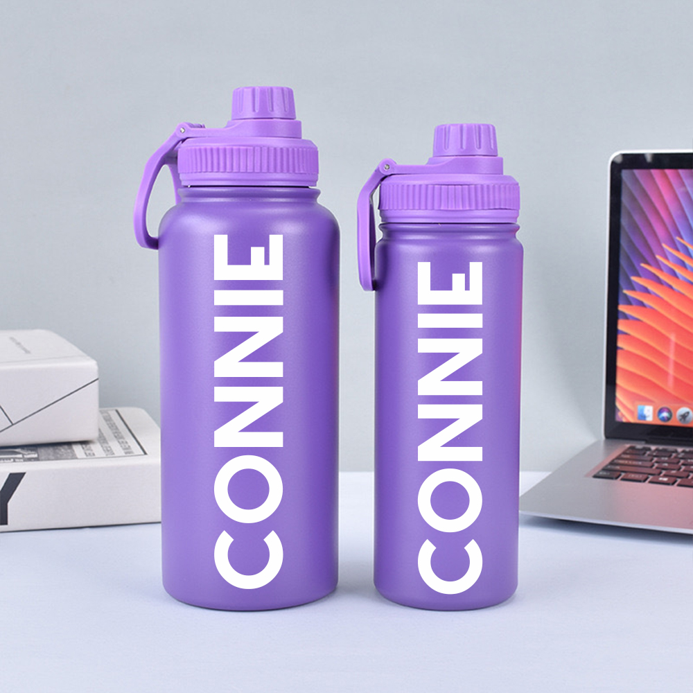 Personalised Stainless Steel 18oz/22oz/25oz/32oz Sports Water Bottles | YouBottle60