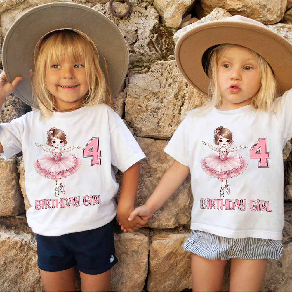 Personalized Ballet Dancer Theme Birthday T-Shirt | inBirth35