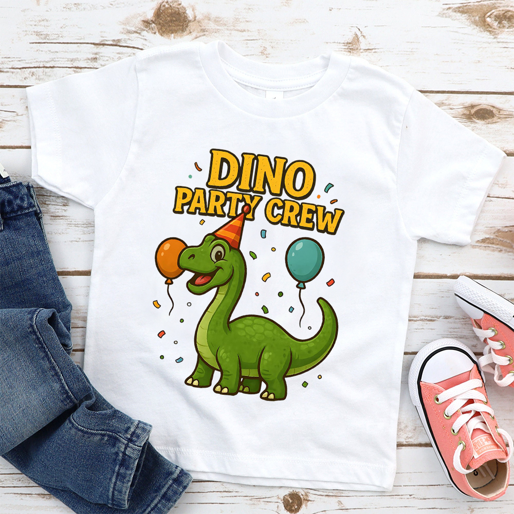 Personalized Dinosaur Party Birthday T-Shirt | inBirth34