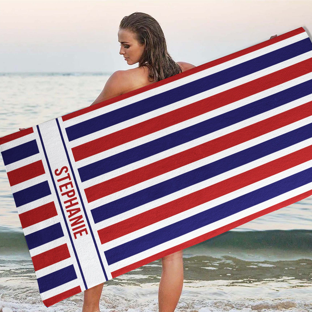 Personalized 4th of July Independence Day Beach Towel | CWTowel174