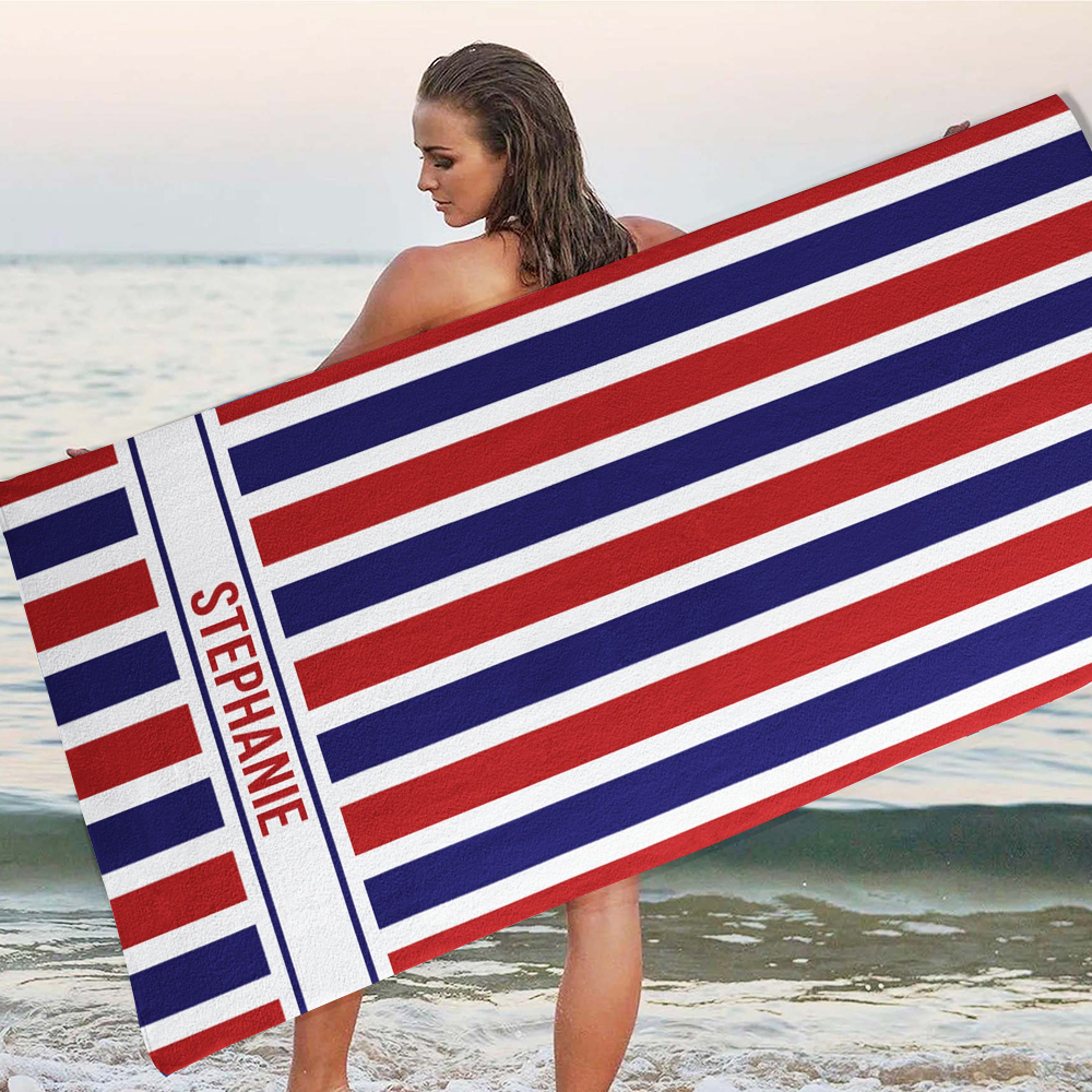 Personalized 4th of July Independence Day Beach Towel | CWTowel174
