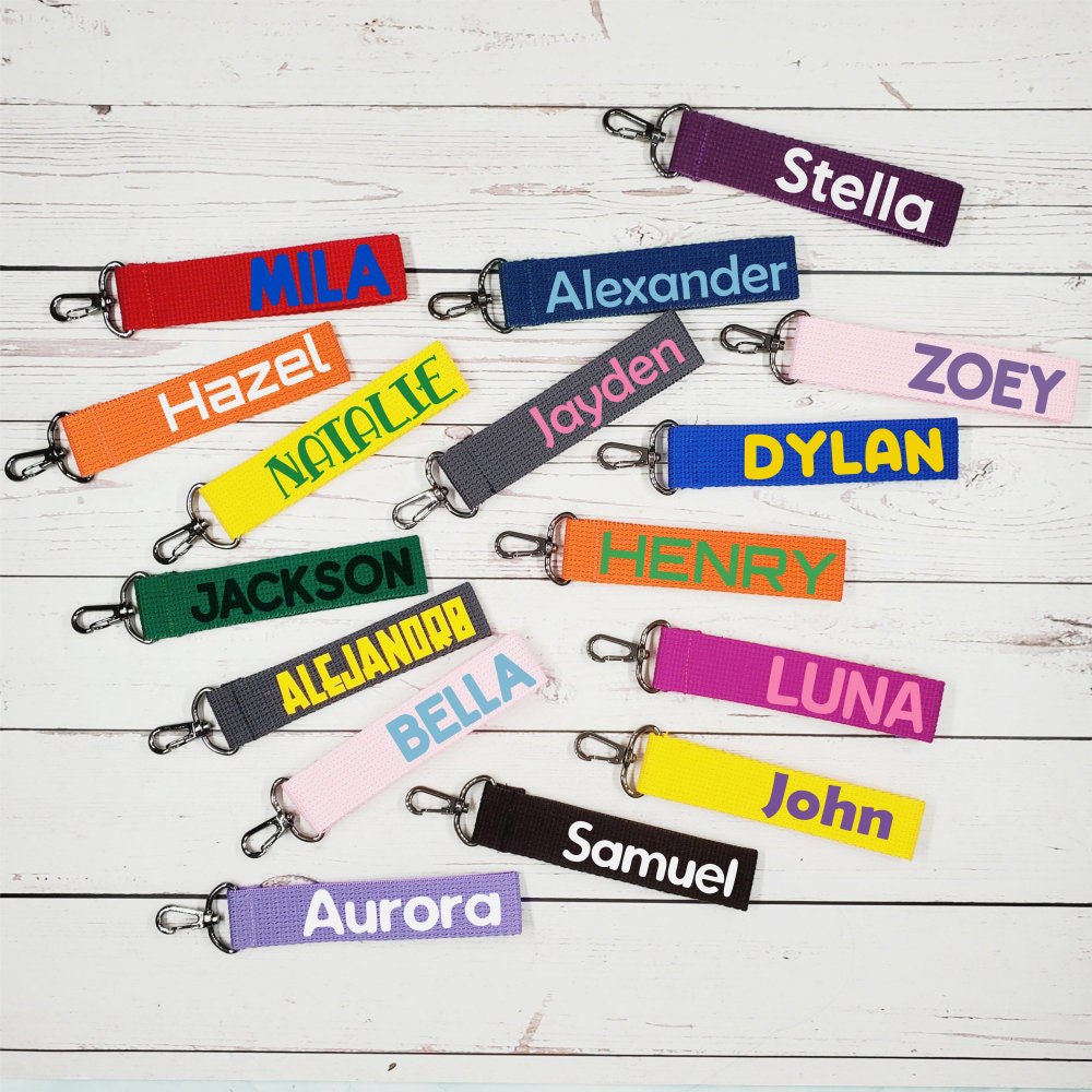 Personalized Colourful Webbing Name Tag | CWToy139