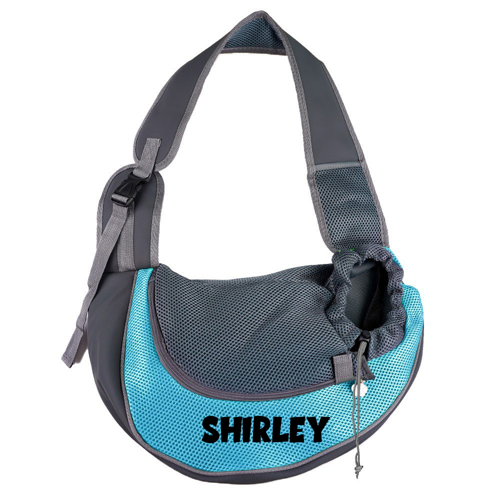 Personalized Hands Free Breathable Mesh Dog Sling Carrier | BKPet189
