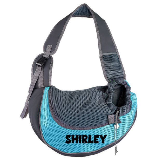 Personalized Hands Free Breathable Mesh Dog Sling Carrier | BKPet189