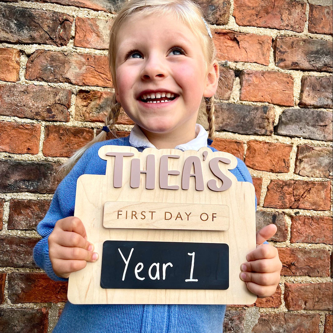 Personalised First and Last Day of School Memory Photo Board | CWToy145