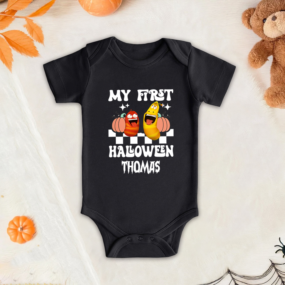 Personalized Larva's Halloween Funny Baby Romper | Larva02