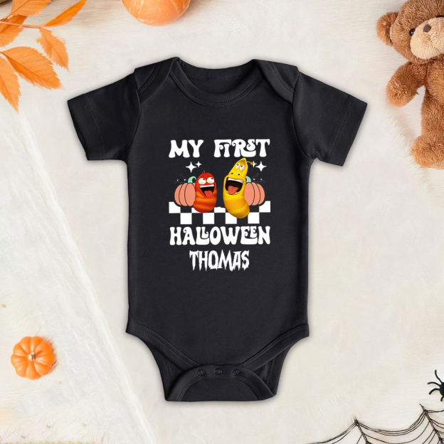 Personalized Larva's Halloween Funny Baby Romper | Larva02