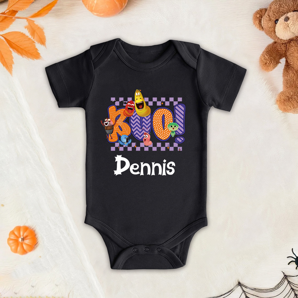 Personalized Larva's Halloween Funny Baby Romper | Larva03