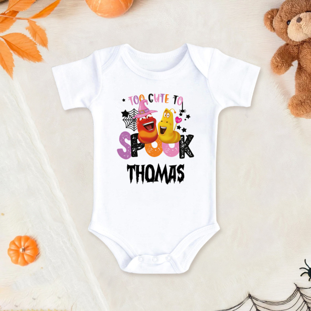 Personalized Larva's Halloween Funny Baby Romper | Larva04