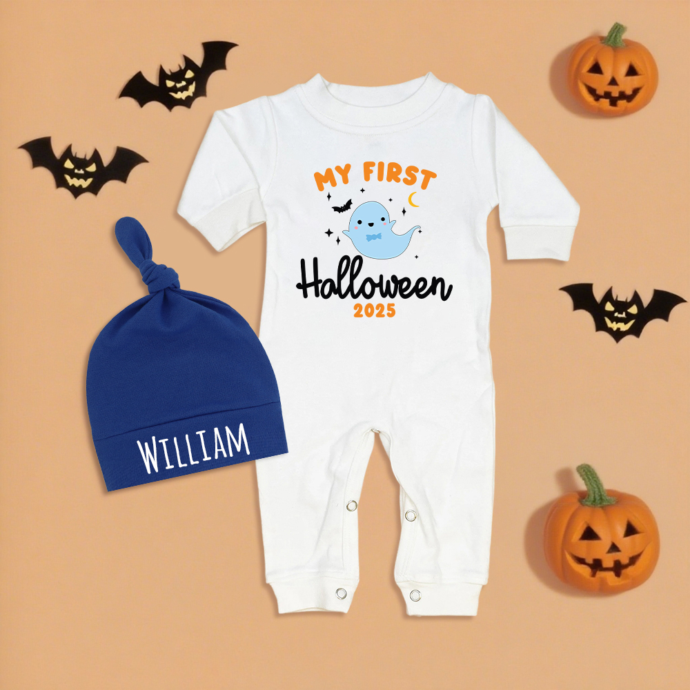 Personalized Baby My 1st Halloween Outfit with Hat | CWHalloween64