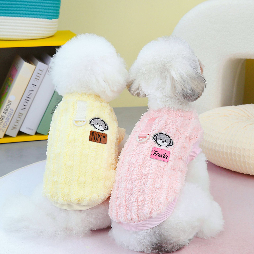 Personalized Cute Pet Soft Plush Fleece Vest | BKPet203