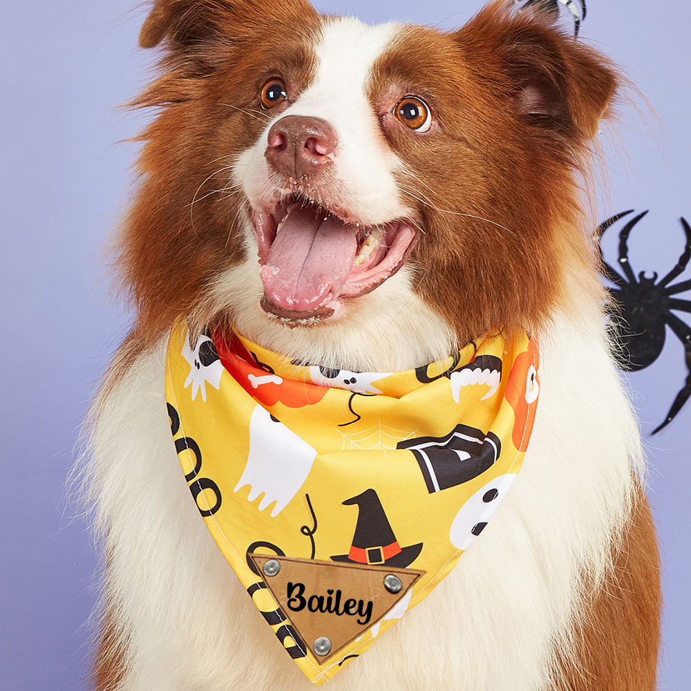 Personalized Halloween Dog Bandana for Comfort & Unique | CWHalloween57