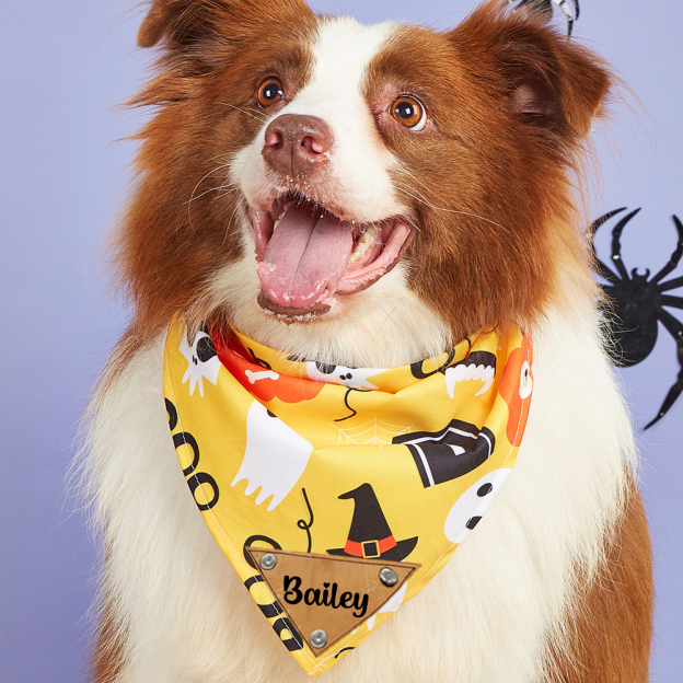 Personalized Halloween Dog Bandana for Comfort & Unique | CWHalloween57