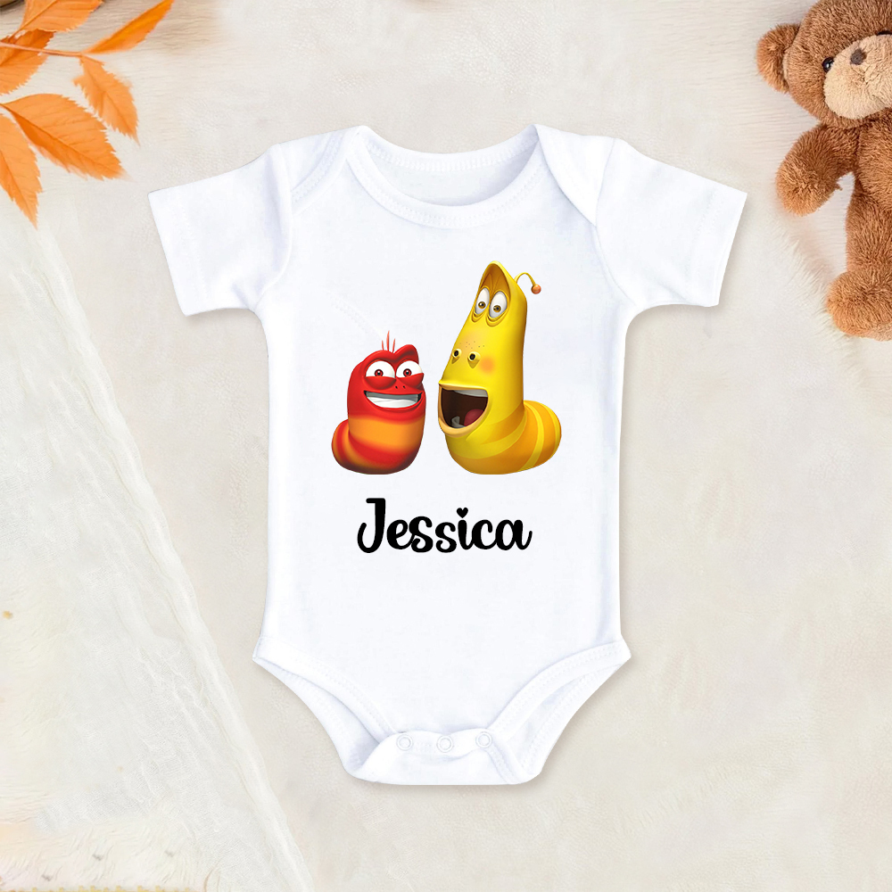 Personalized Larva's Funny Baby Romper | Larva24
