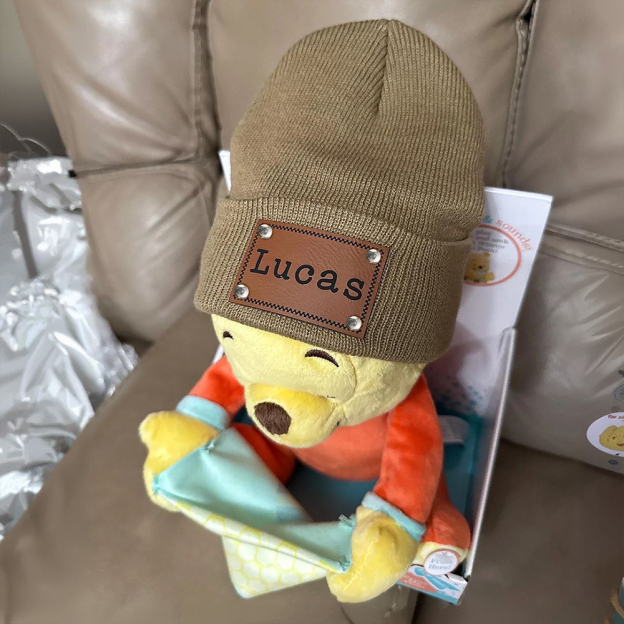Personalized Leather Patch Kid & Adult Color Beanies for Comfort & Unique | HSKid23