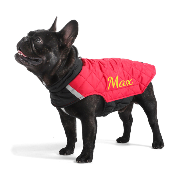 Personalized Pets Reversible Warm Chalet Jacket | BKPet208