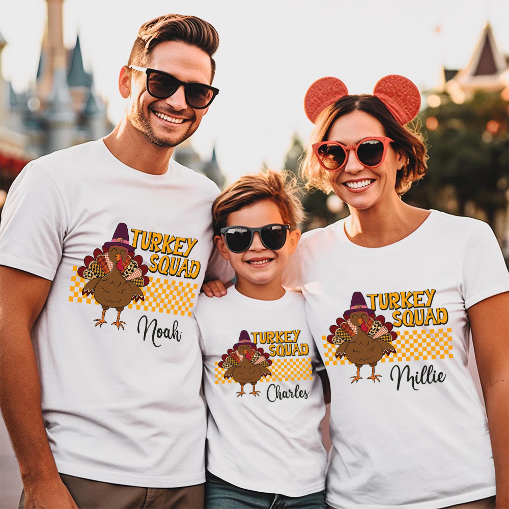 Personalized Turkey Squad Family Matching Shirt | CWThanks09