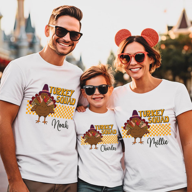 Personalized Turkey Squad Family Matching Shirt | CWThanks09