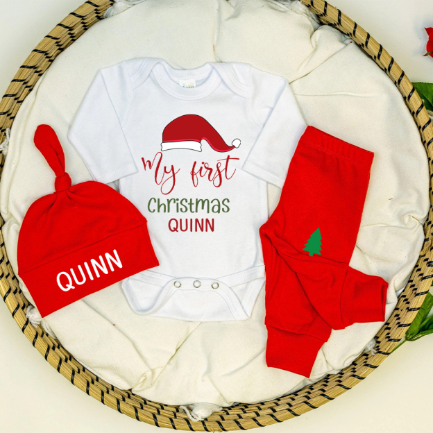 Personalized Baby 1st Christmas Outfit Set | MCGift123