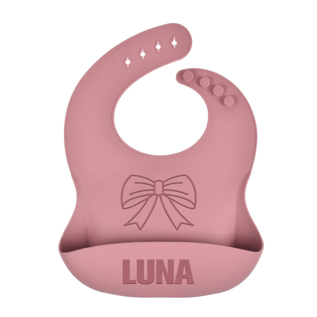 Personalized Baby Reusable Food Grade Silicone Bib | CWBaby299