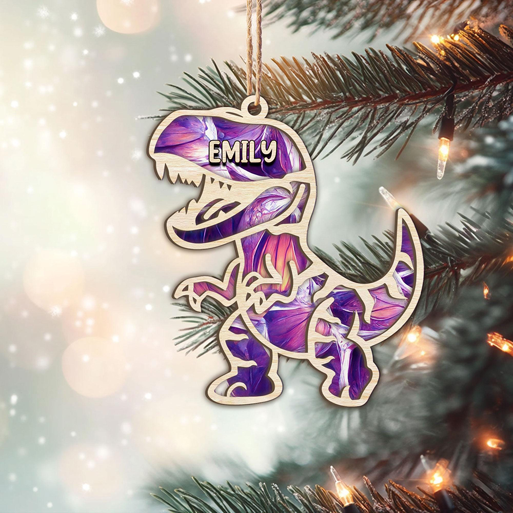Personalized Dinosaur Christmas Tree Ornaments | MCGift148