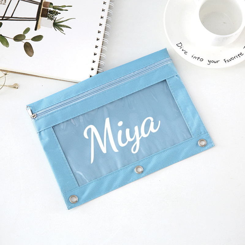 Personalized Canvas Zipper Kid Pencil Case