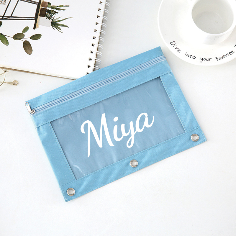 Personalized Canvas Zipper Kid Pencil Case