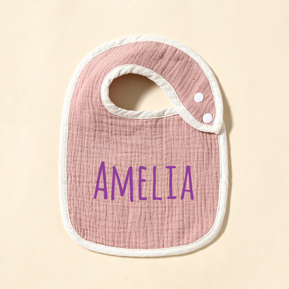Personalized Embroidered Baby Cotton Bibs | CWBaby306