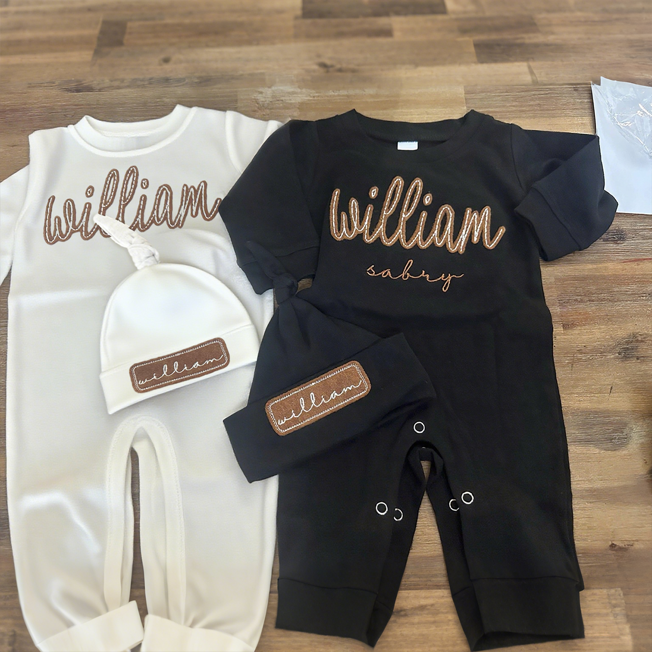 Personalized Baby Coming Home Outfit and Hat Set | CWBaby302