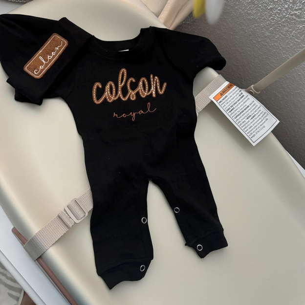 Personalized Baby Coming Home Outfit and Hat Set | CWBaby302