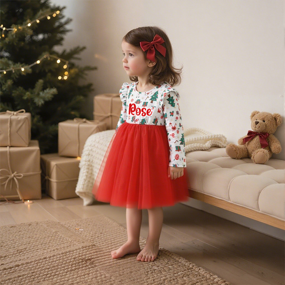 Personalized Christmas Baby Girl Lovely Tutu Dress | MCGift157