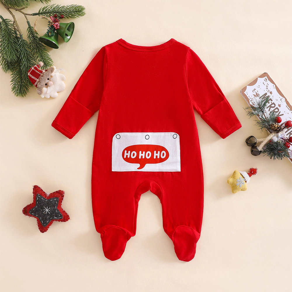 Personalized Baby Christmas Ho Ho Ho Romper | MCGift160
