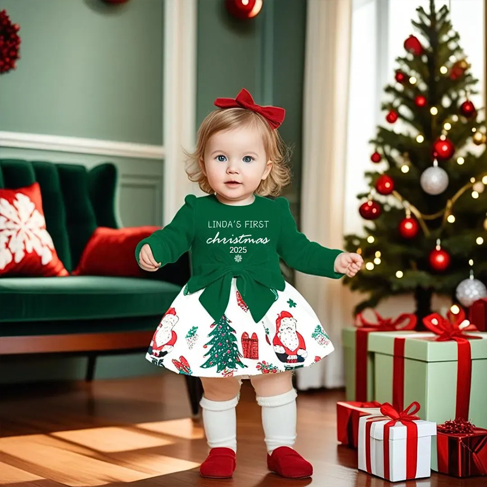 Personalised Christmas Baby Girl Tutu Dress | CWBaby121