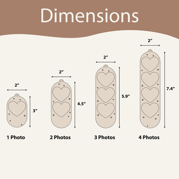 Personalized Wooden Christmas Photo Strip Ornaments | MCGift163