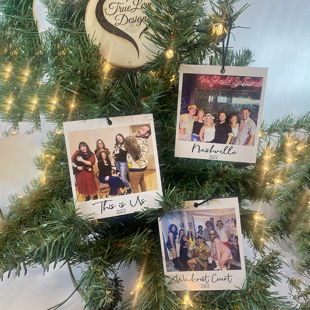 Personalized Wooden Christmas Family Photo Ornaments | MCGift164