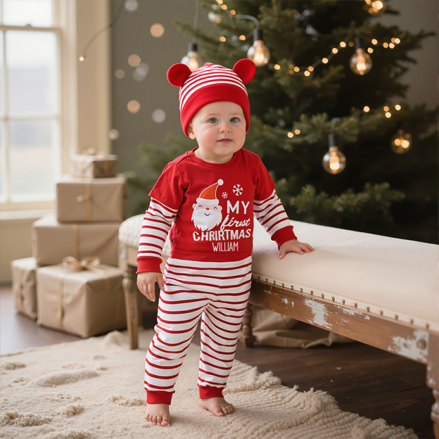 Personalized Baby Christmas 3pcs Outfit Set | MCGift158