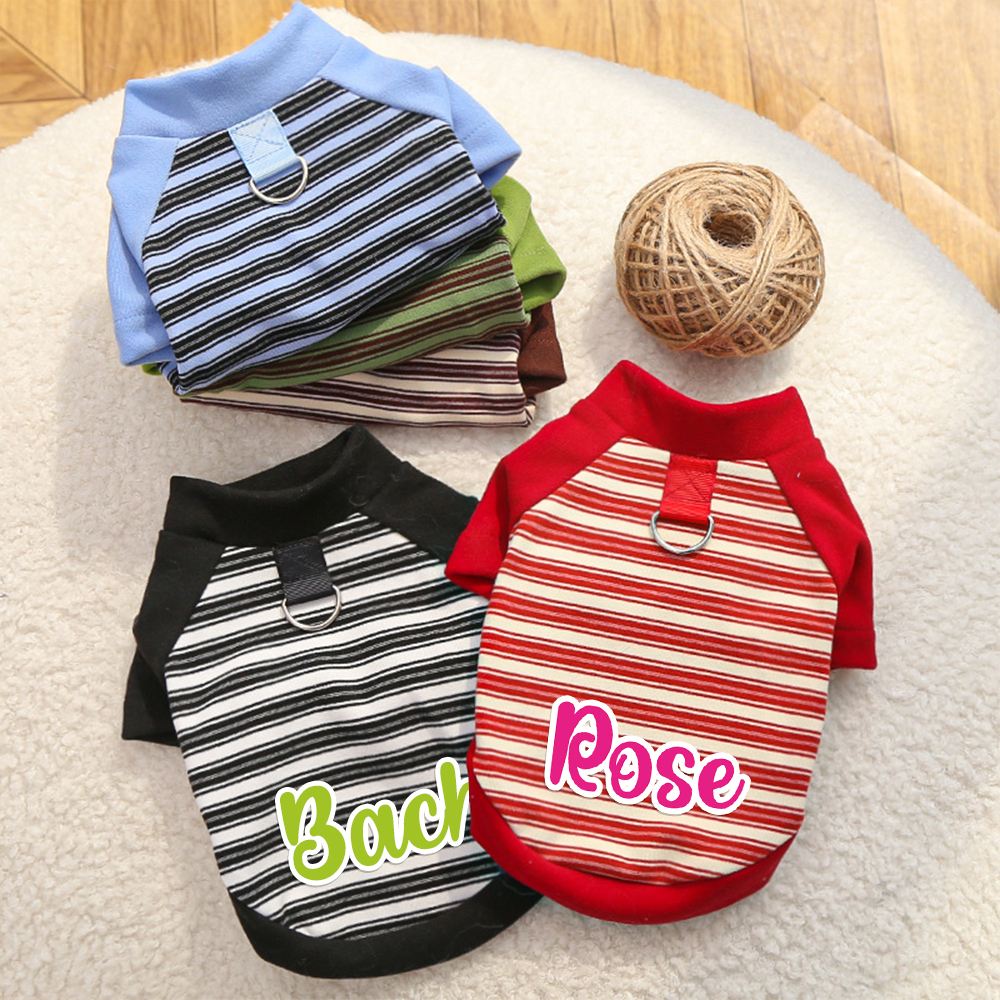 Personalized Small Medium Large Pets Stripe Sweatshirts | BKPet226